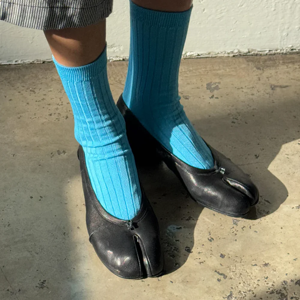 Le Bon Shoppe Her Socks Blue Water - Image 2