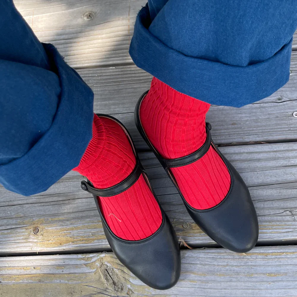 Le Bon Shoppe Her Socks Classic Red - Image 4