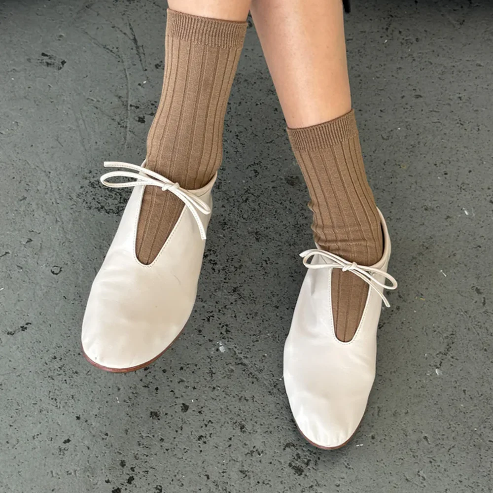 Le Bon Shoppe Her Socks Dark Tan - Image 2