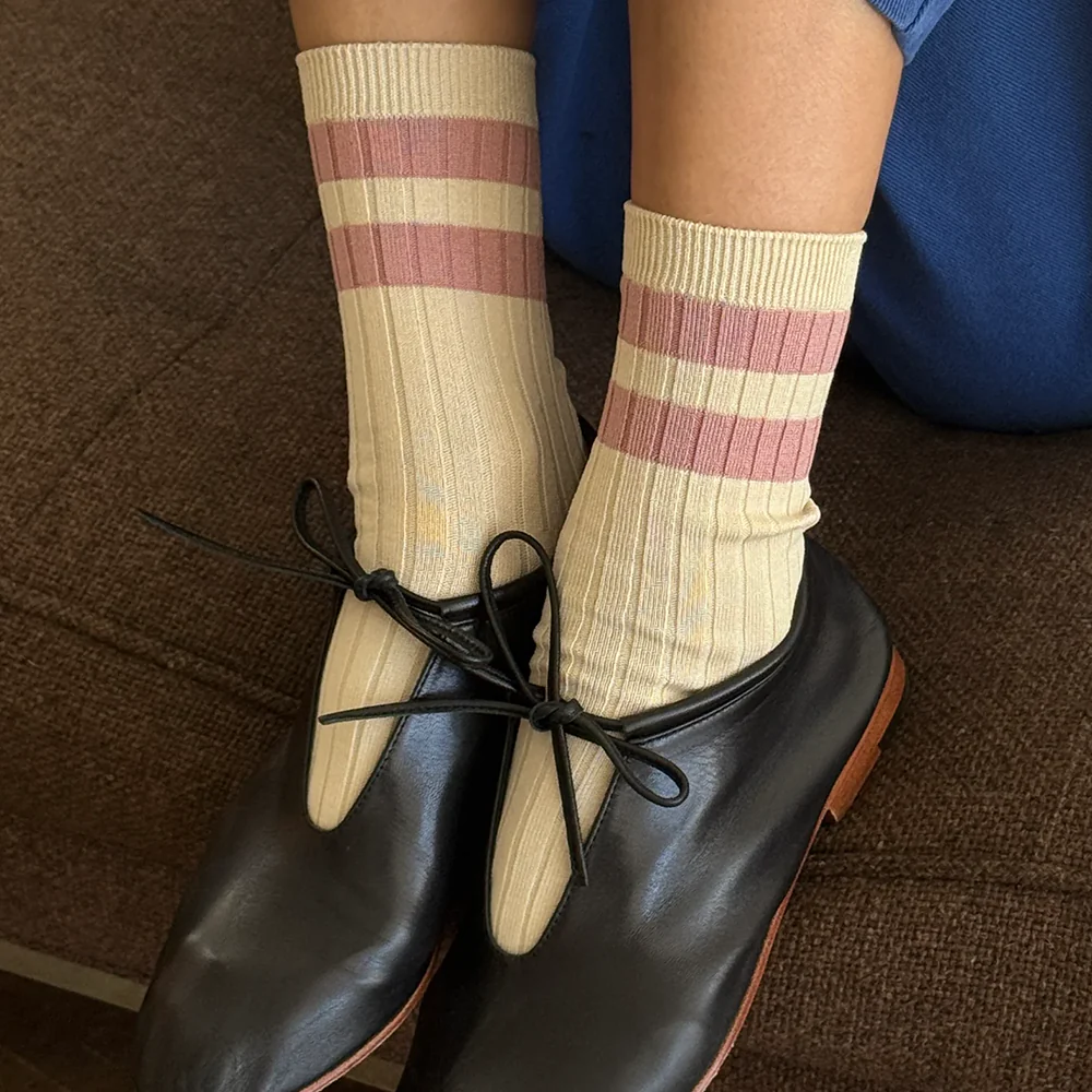 Le Bon Shoppe Socks Her Varisty Rose - Image 2