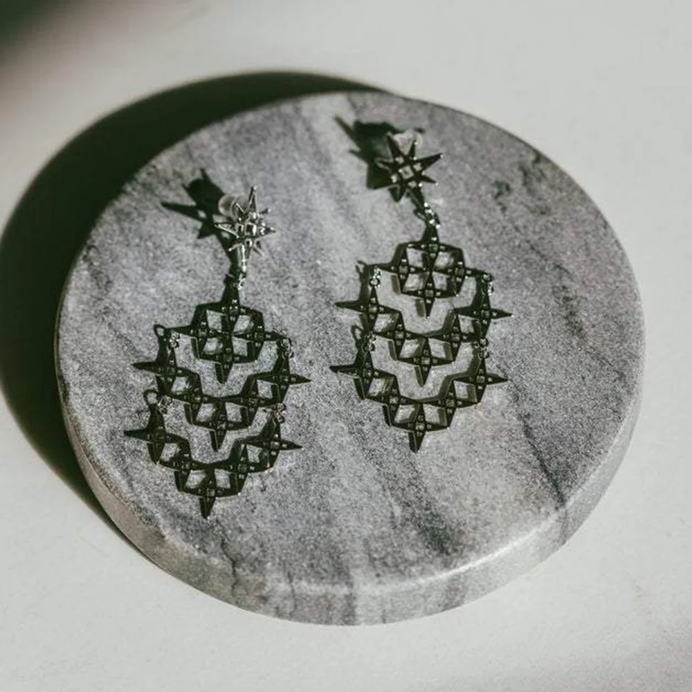 Lindi Kingi Earrings Stardust Silver - Image 2