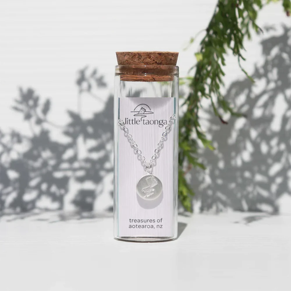 Little Taonga Necklace Fantail Silver - Image 2