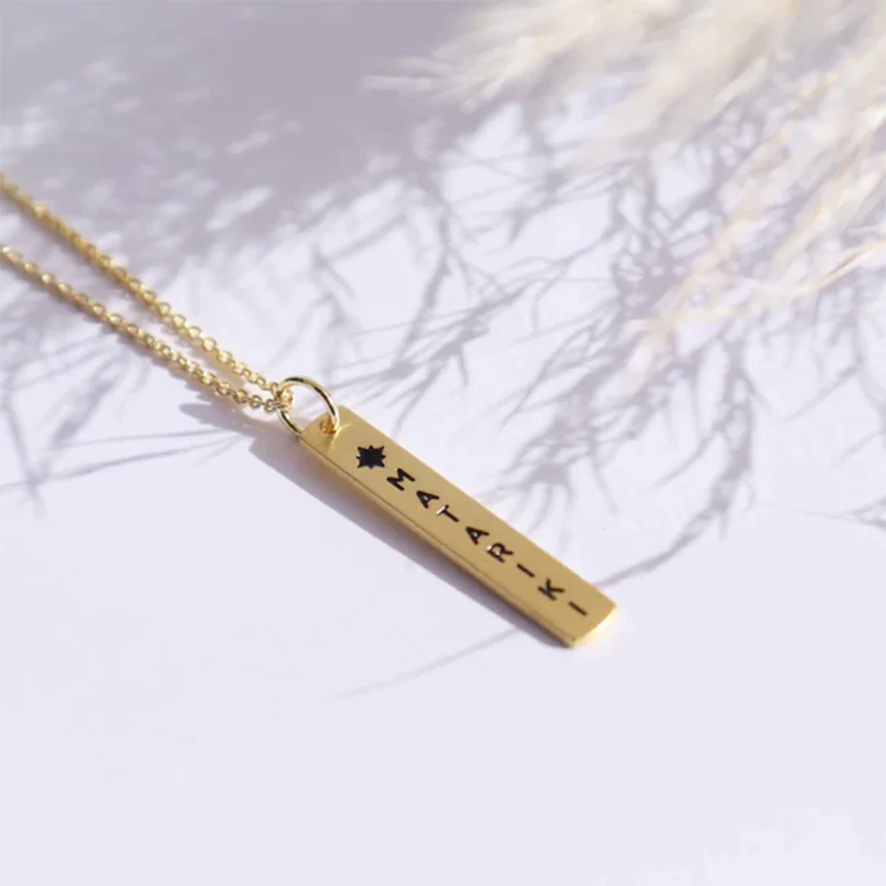 Little Taonga Necklace  Te Reo Matariki Gold - Image 3