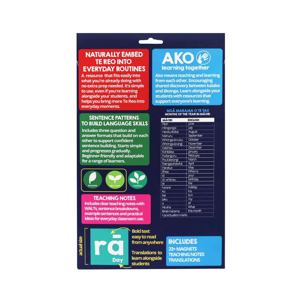 Magnetic Months in Te Reo Maori 23 plus pieces - Image 2