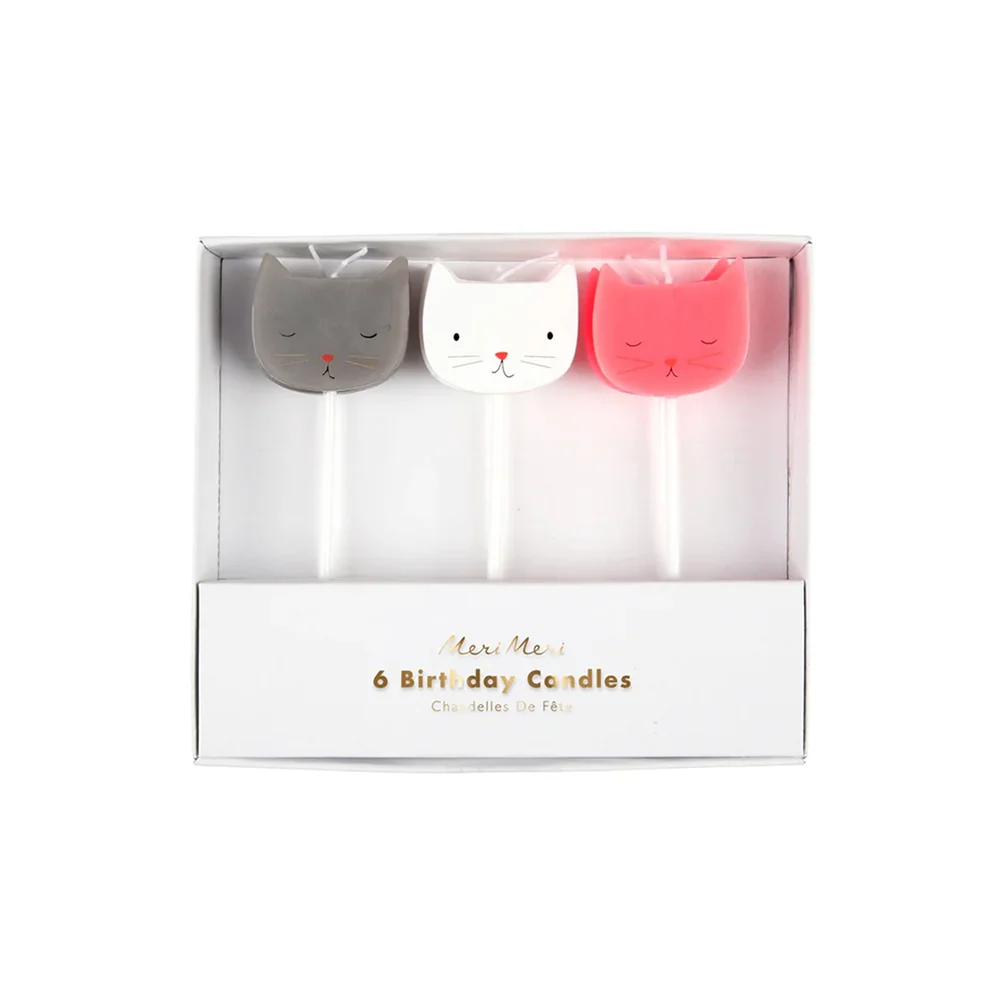 Meri Meri Cat Birthday Candles Set of 6