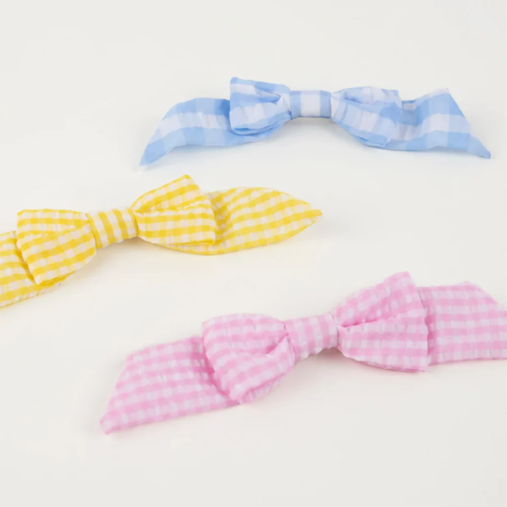 Meri Meri Clip Gingham Bow - Image 4