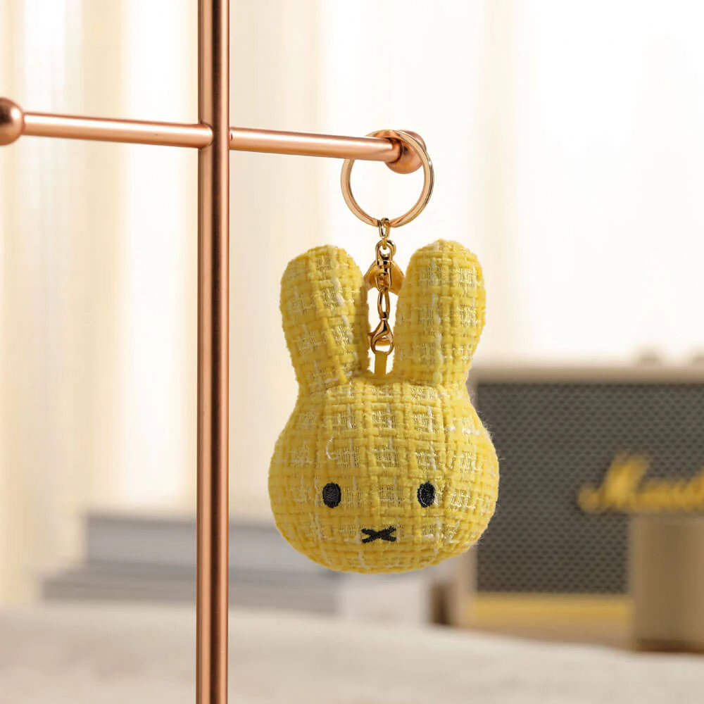 Miffy Face Plush Keyring Yellow - Image 3