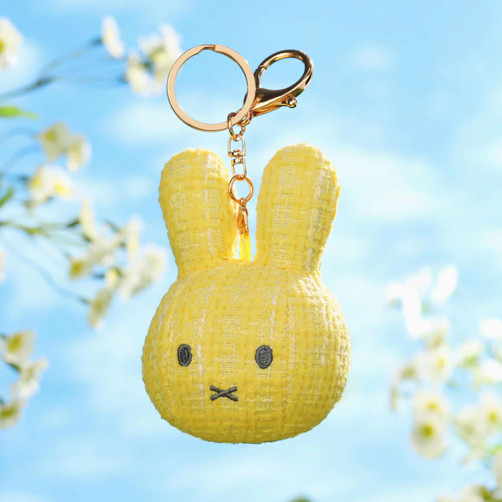 Miffy Face Plush Keyring Yellow - Image 5