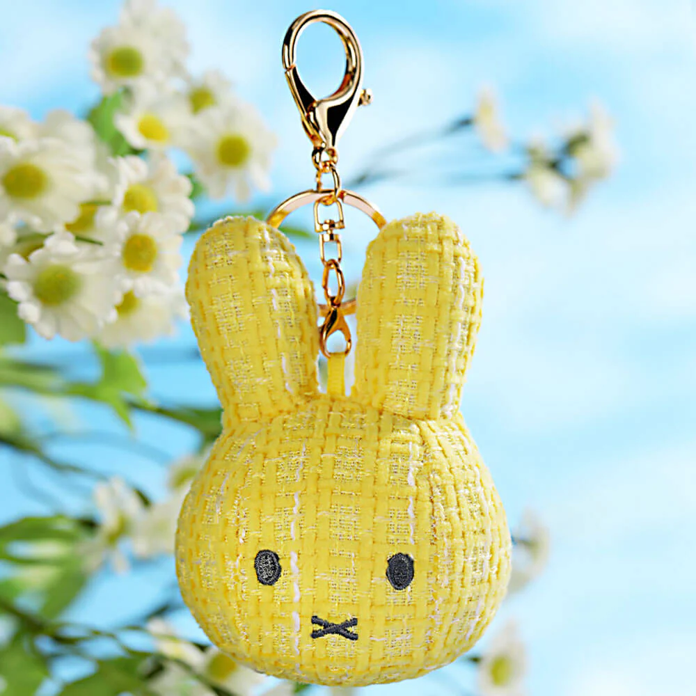 Miffy Face Plush Keyring Yellow - Image 6