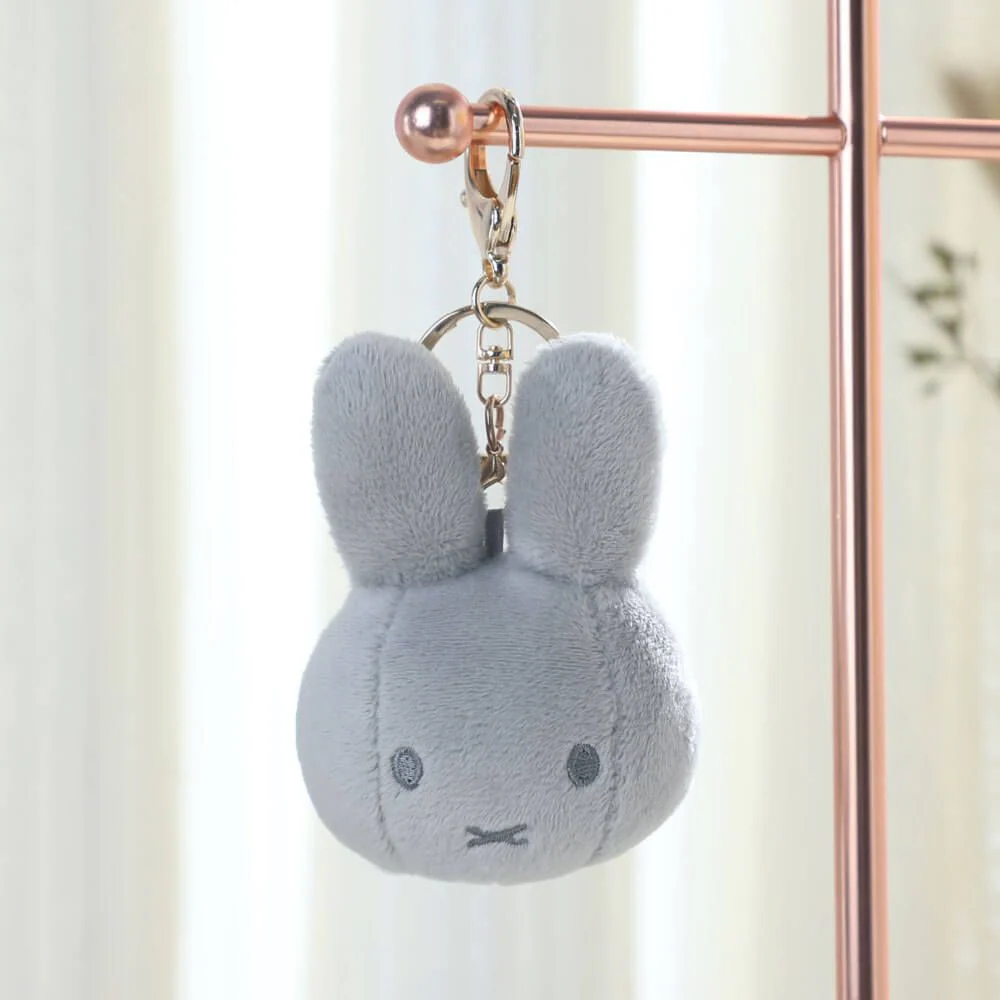 Miffy Face Soft Plush Keyring Grey - Image 3
