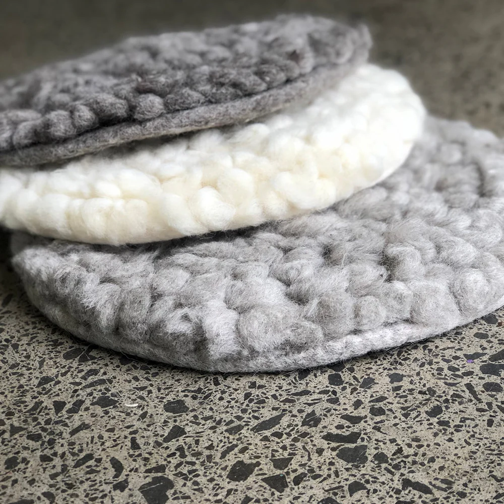 Misery Guts Tush Cush Shaggy Cushion Light Grey - Image 4