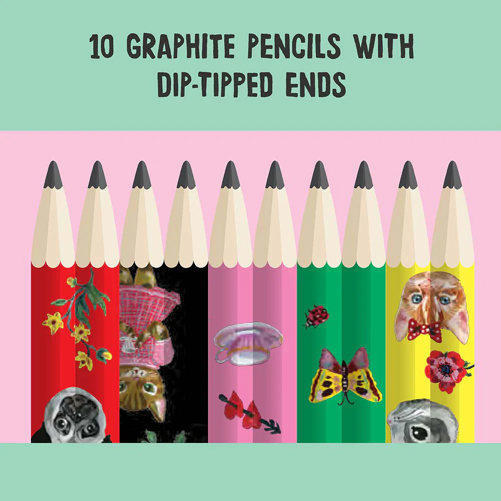Nathalie Lete Fancy Fauna Graphite Pencils Pack of 10 - Image 4