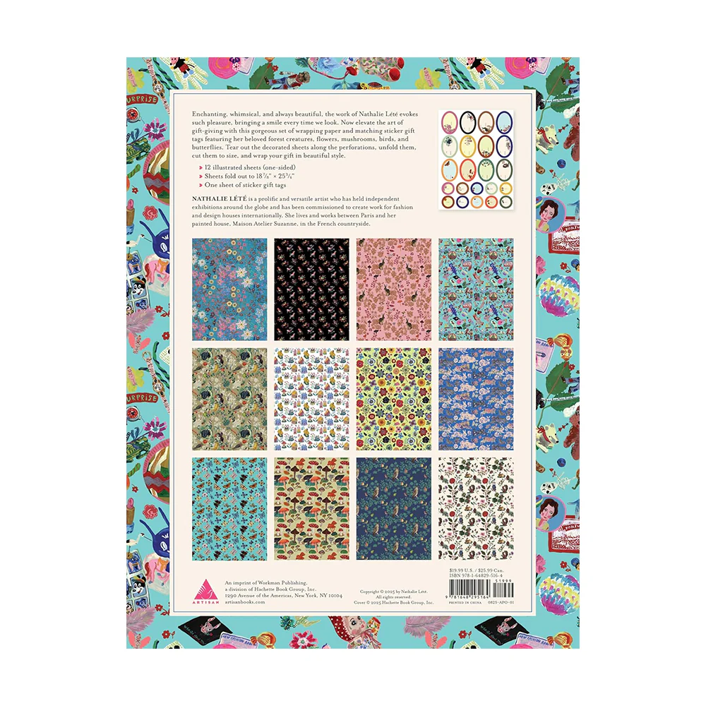 Nathalie Lete Wrapping Paper and Gift Tags Book - Image 4
