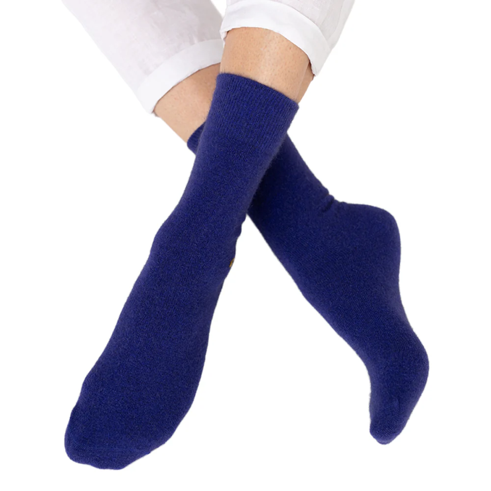 Nooan Possum Merino Wool Socks Hamilton Royal Blue Large