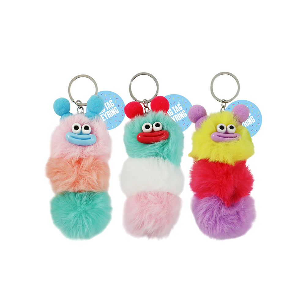 Pom Pom Monster Keyring Charm Assorted - Image 2