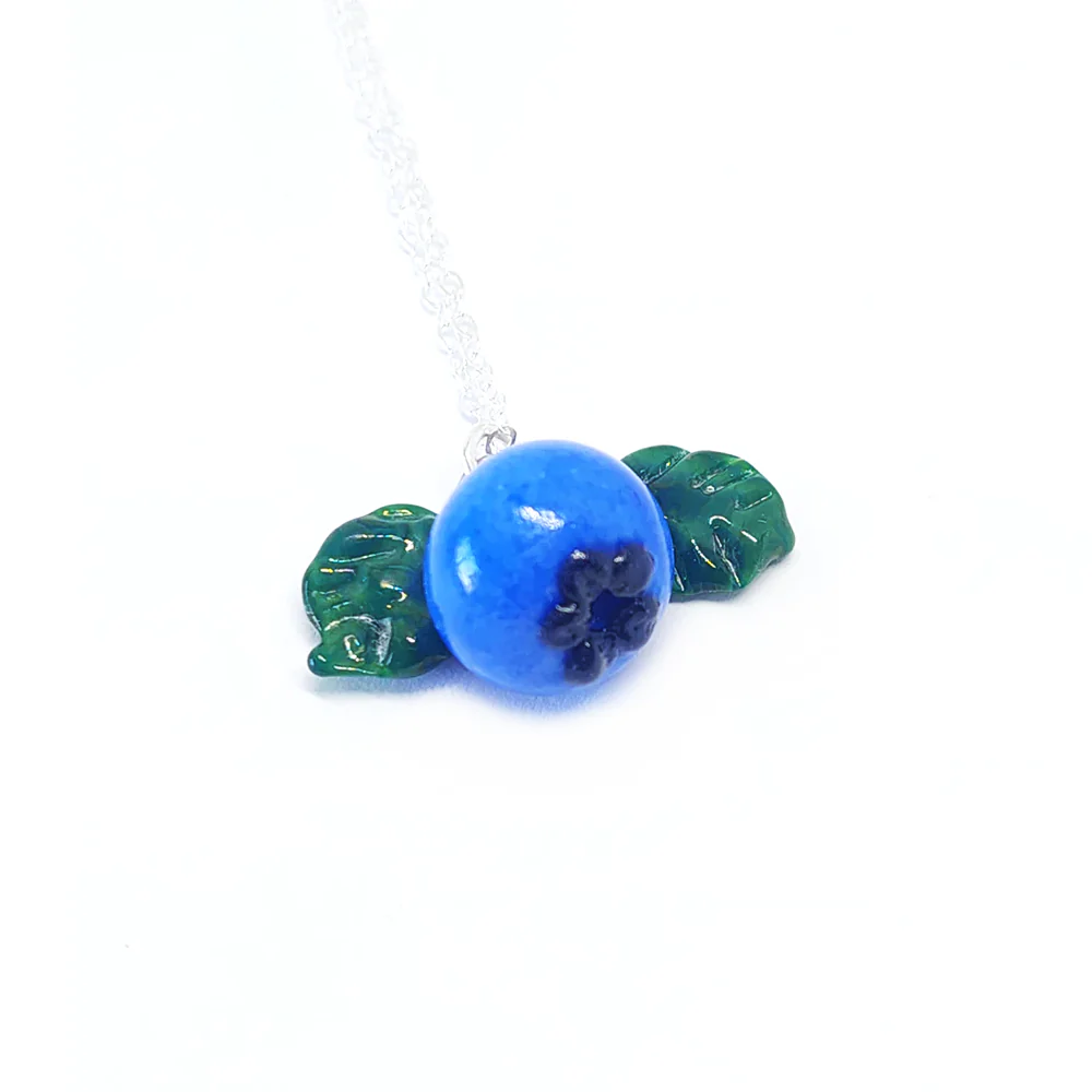 Rainey Designs Glass Blueberry Cluster Necklace 45cm
