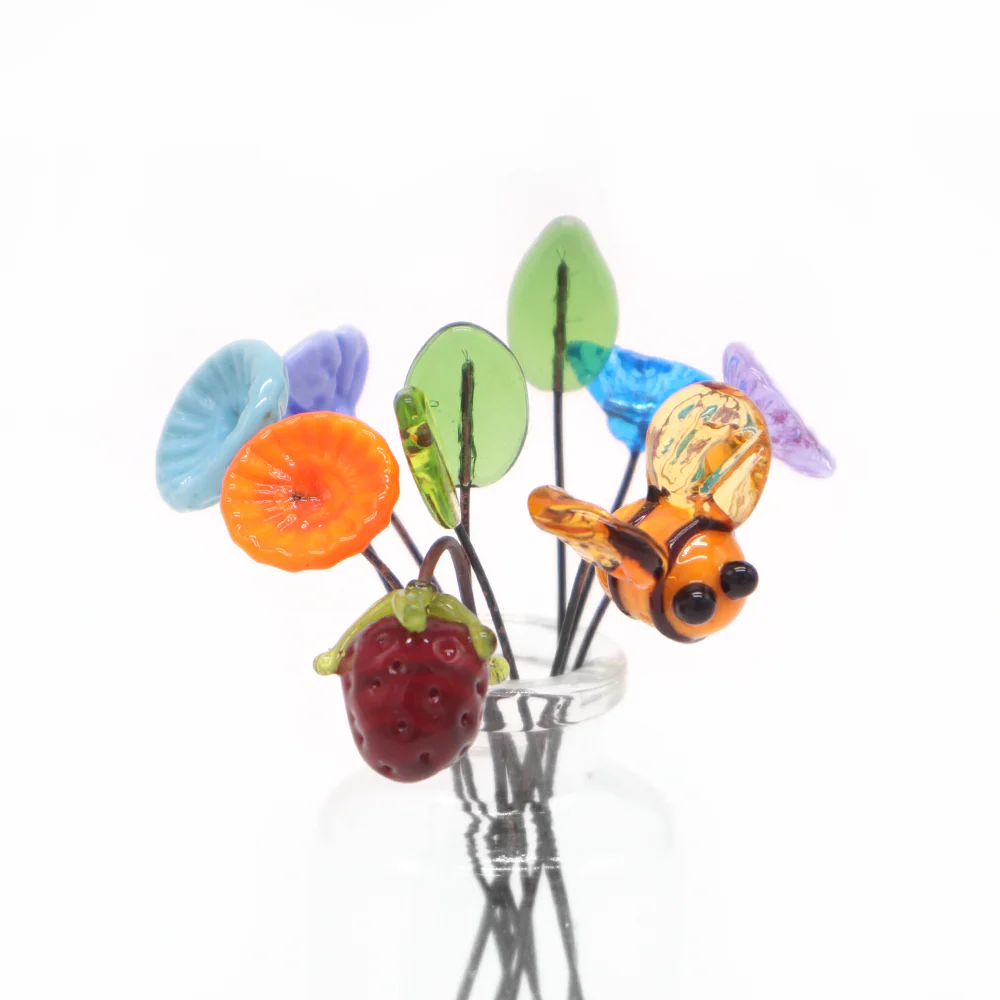 Rainey Designs Mini Leaf Glass Stem Transparent Assorted - Image 2