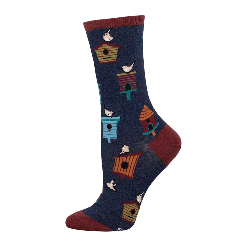 Socksmith Socks Womens Birdhouses Navy Heather