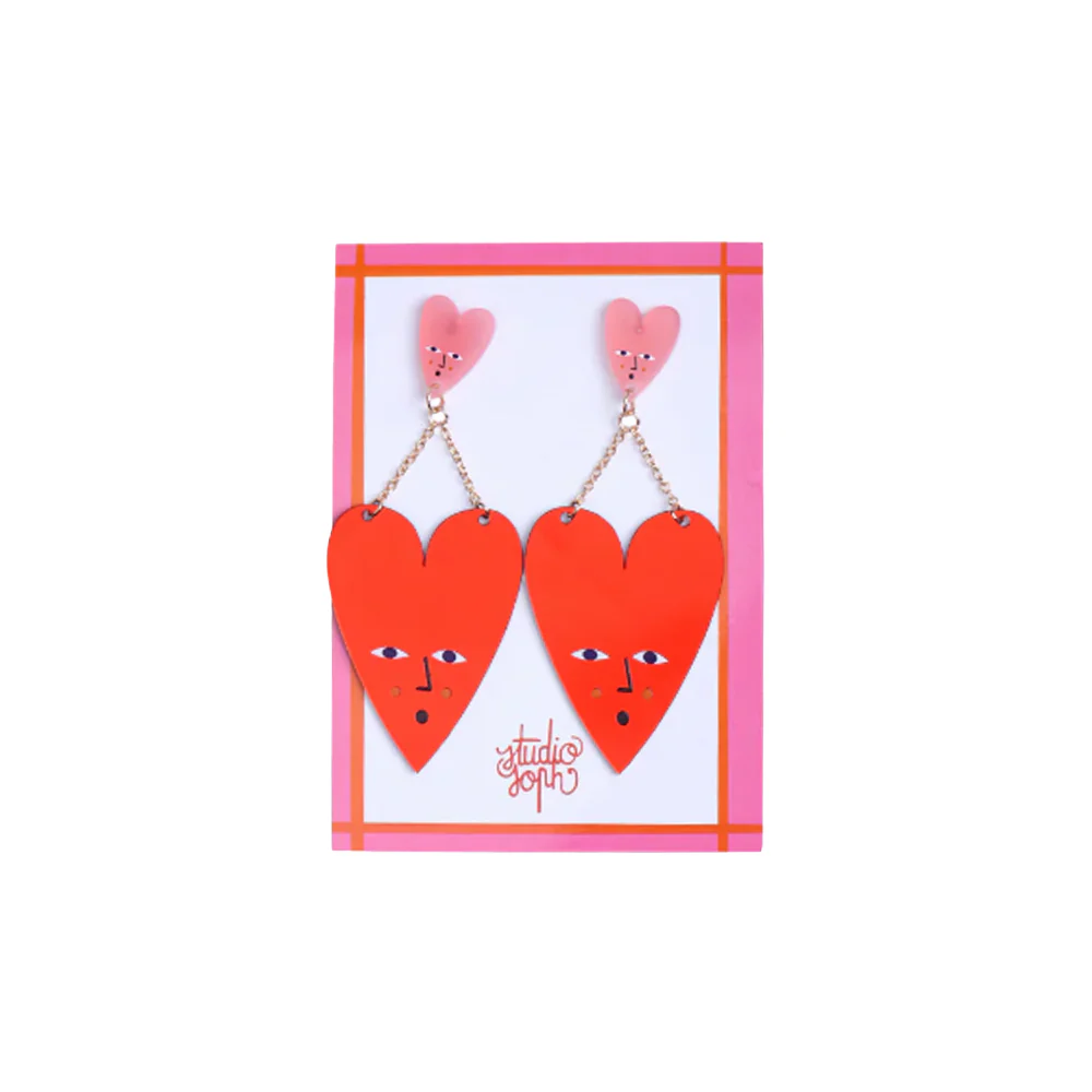 Studio Soph Earrings Heart Drops