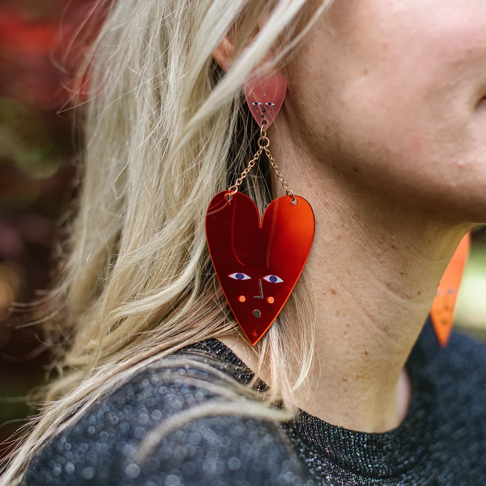 Studio Soph Earrings Heart Drops - Image 2
