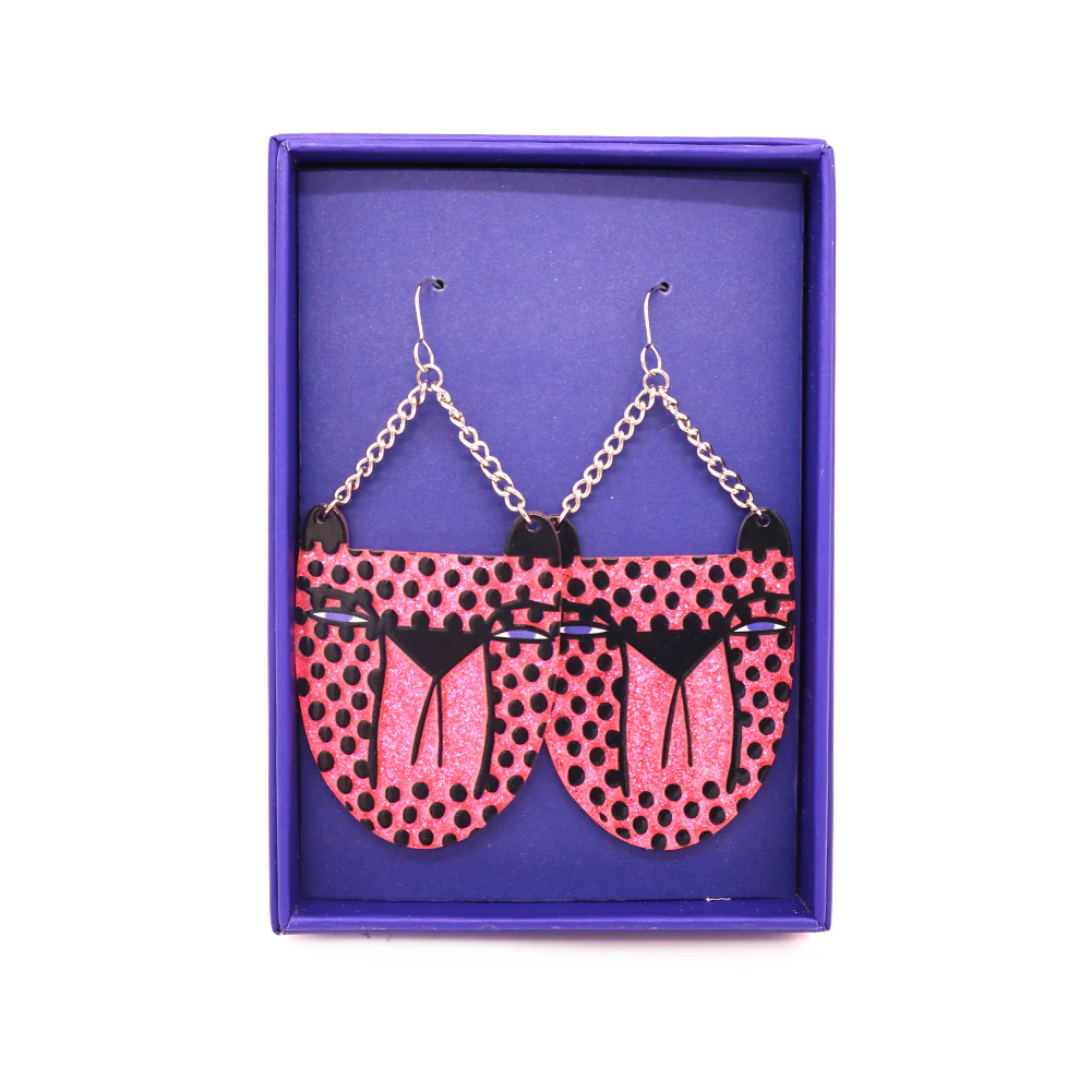 Studio Soph Earrings Cheetah Pink - Image 2