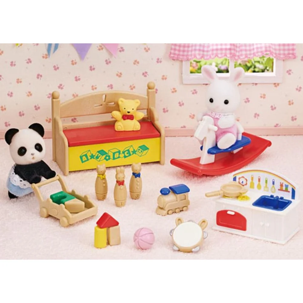 Sylvanian Families Baby's Toy Box -Snow Rabbit & Panda Babies - Image 2