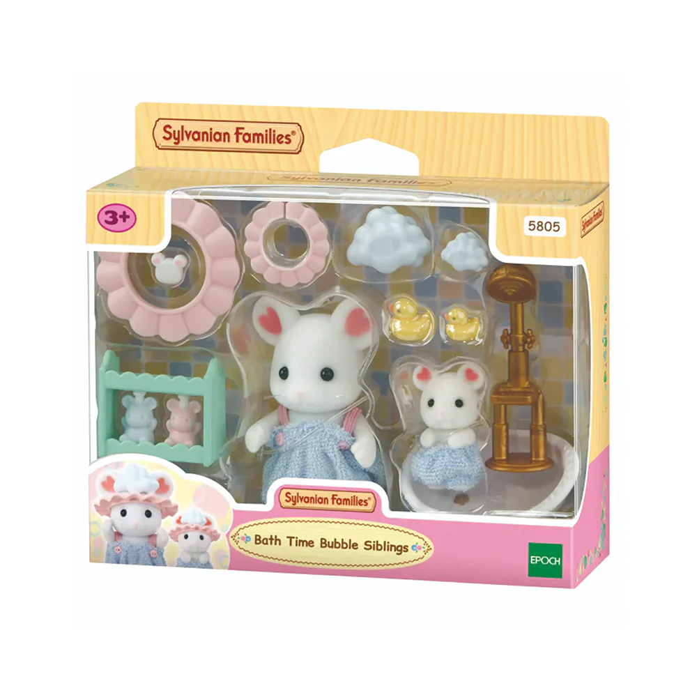 Sylvanian Families Bath Time Bubble Mouse Siblings