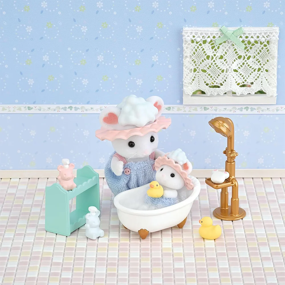 Sylvanian Families Bath Time Bubble Mouse Siblings - Image 3