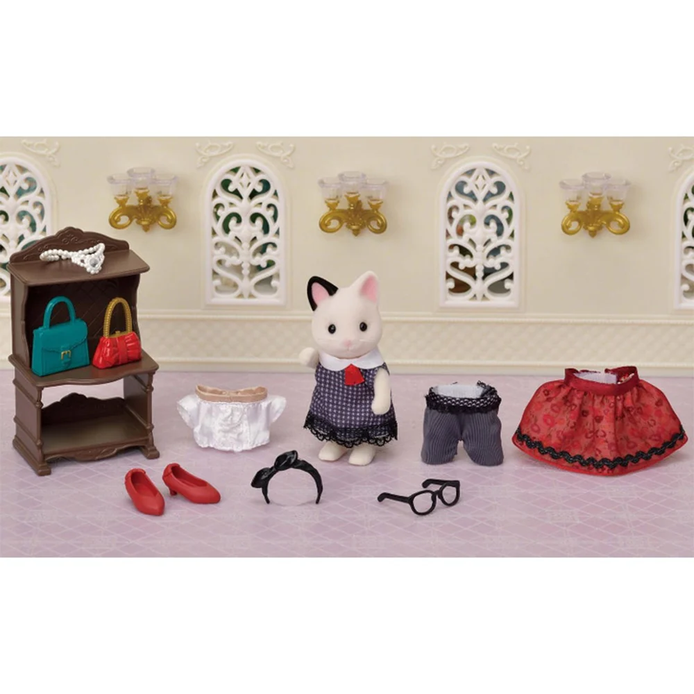 Sylvanian Families Fashion Play Set Town Girl Series Tuxedo Cat - Image 3