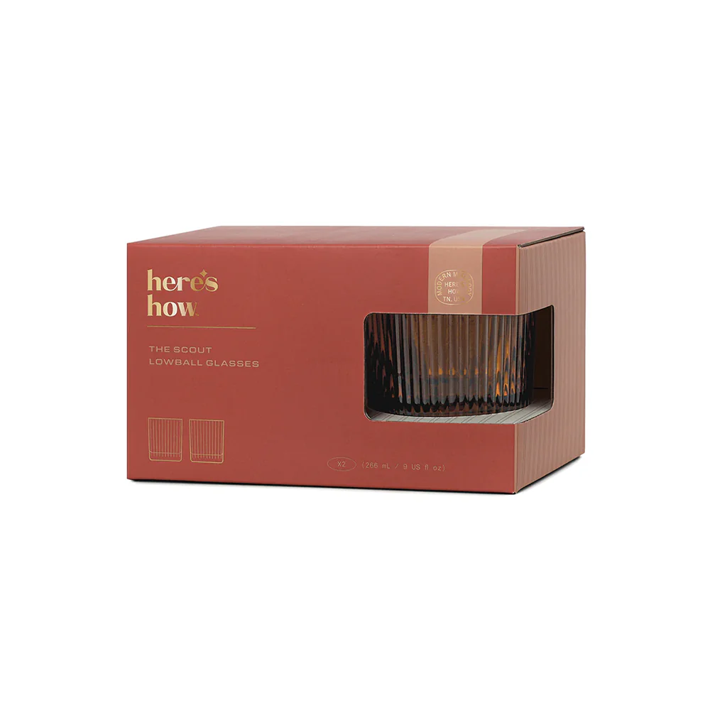 The Scout Lowball Glasses Set of 2 Amber - Image 2