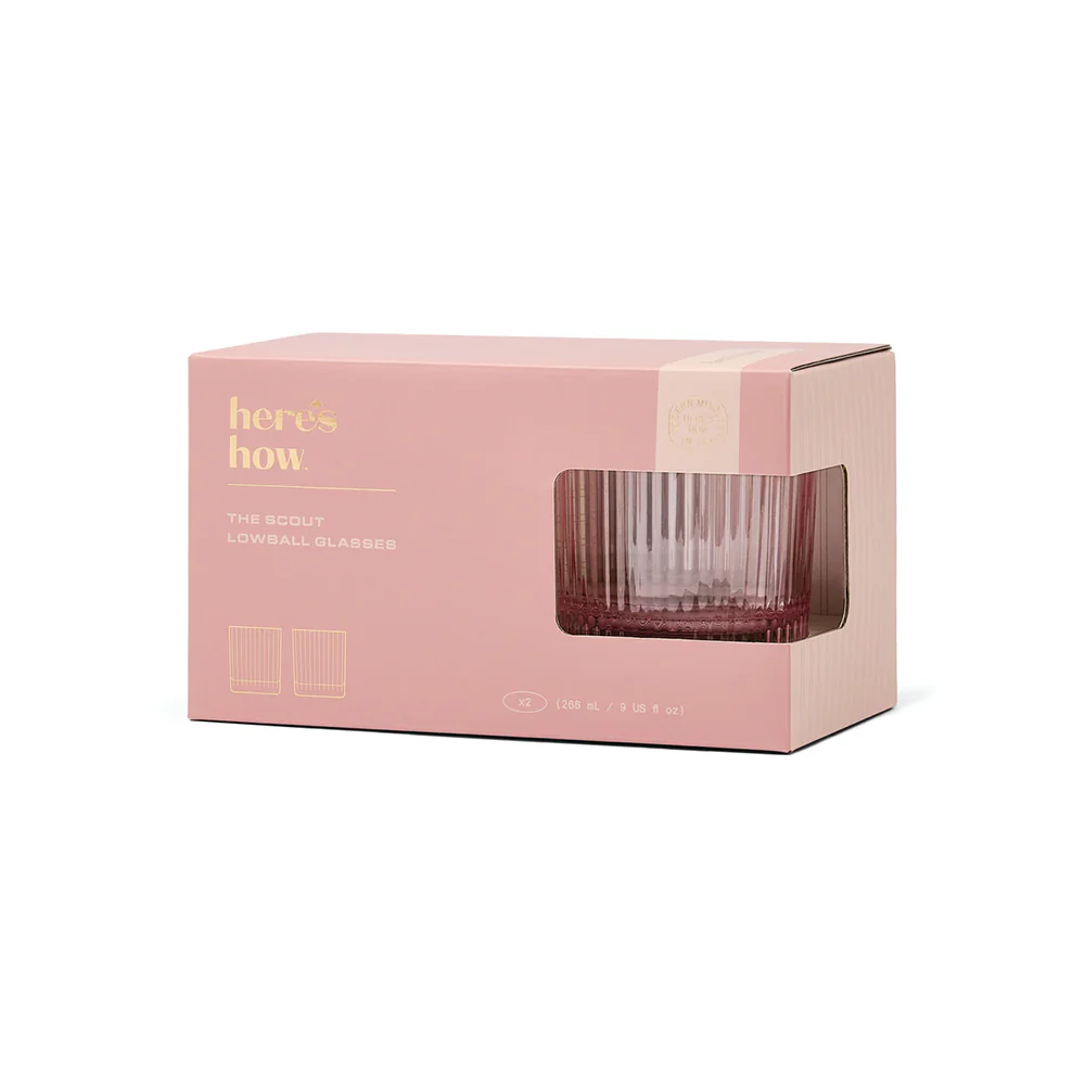 The Scout Lowball Glasses Set of 2 Blush - Image 2