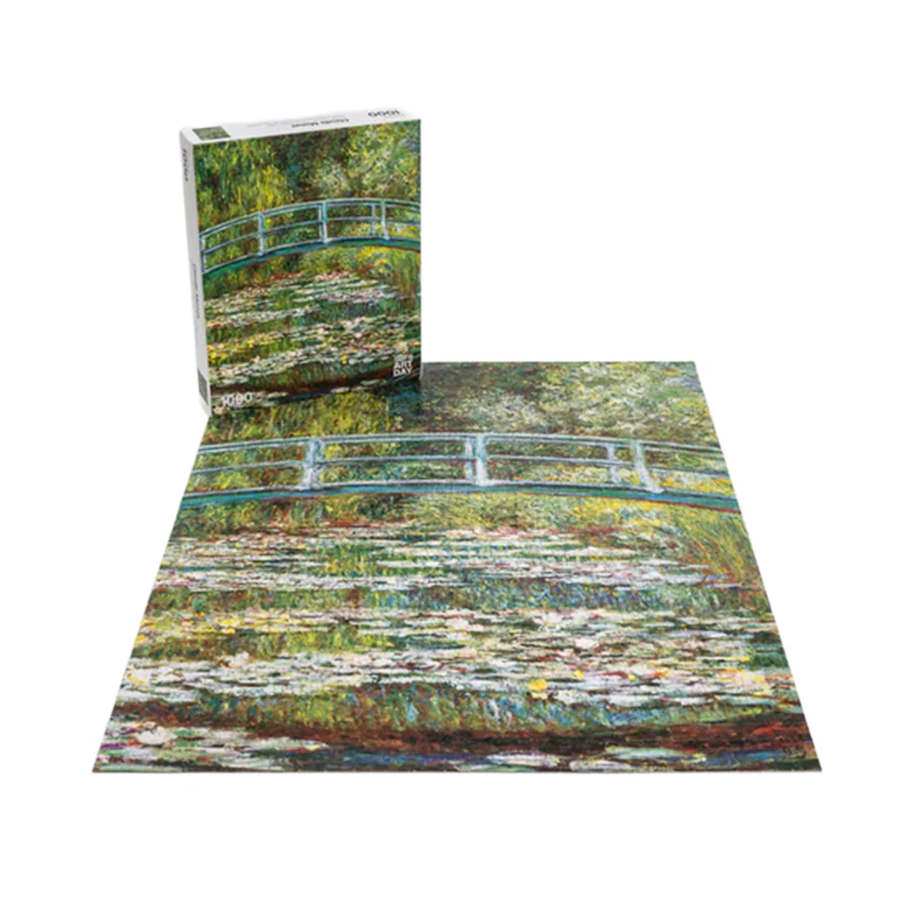 Today Is Art Day 1000 Piece Puzzle Claude Monet Bridges And Waterlillies - Image 4