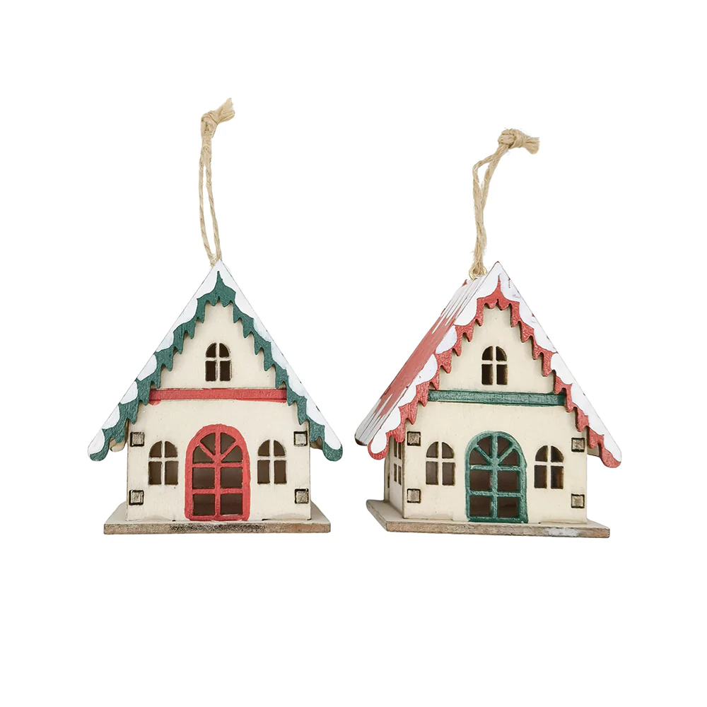 Wooden Christmas Decoration Chalet Assorted - Image 2